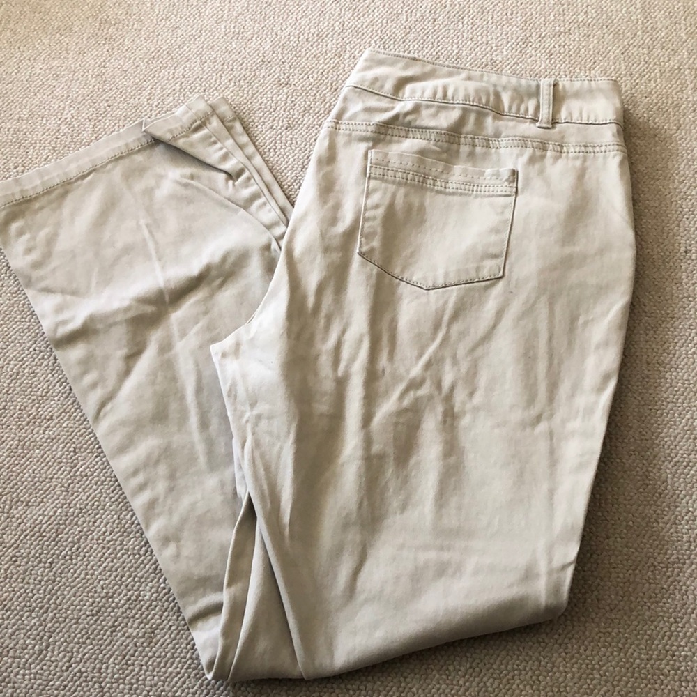 Maurice’s khaki boot cut pants . Size 18 regular .